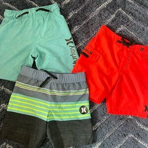 Bundle of 3 toddler boy Hurley bathing suits